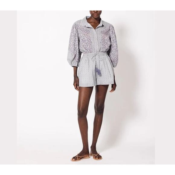 Cleobella Pants - Cleobella Archer Set | Paloma Print Shorts & Button Front Blouse | sz XS